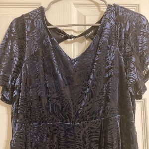 Navy Blue Velvet Party Dress - Torrid size 1